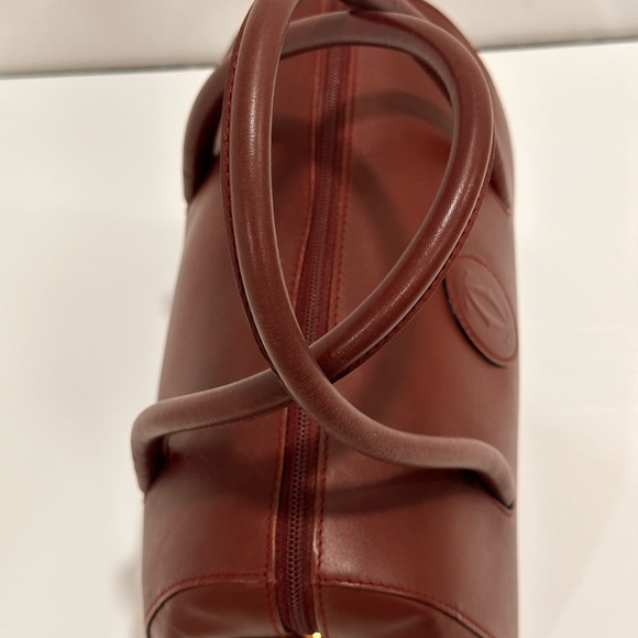 ---SOLD---Vintage Cartier Handbag. Burgandy. Leather - Picture 4 of 15